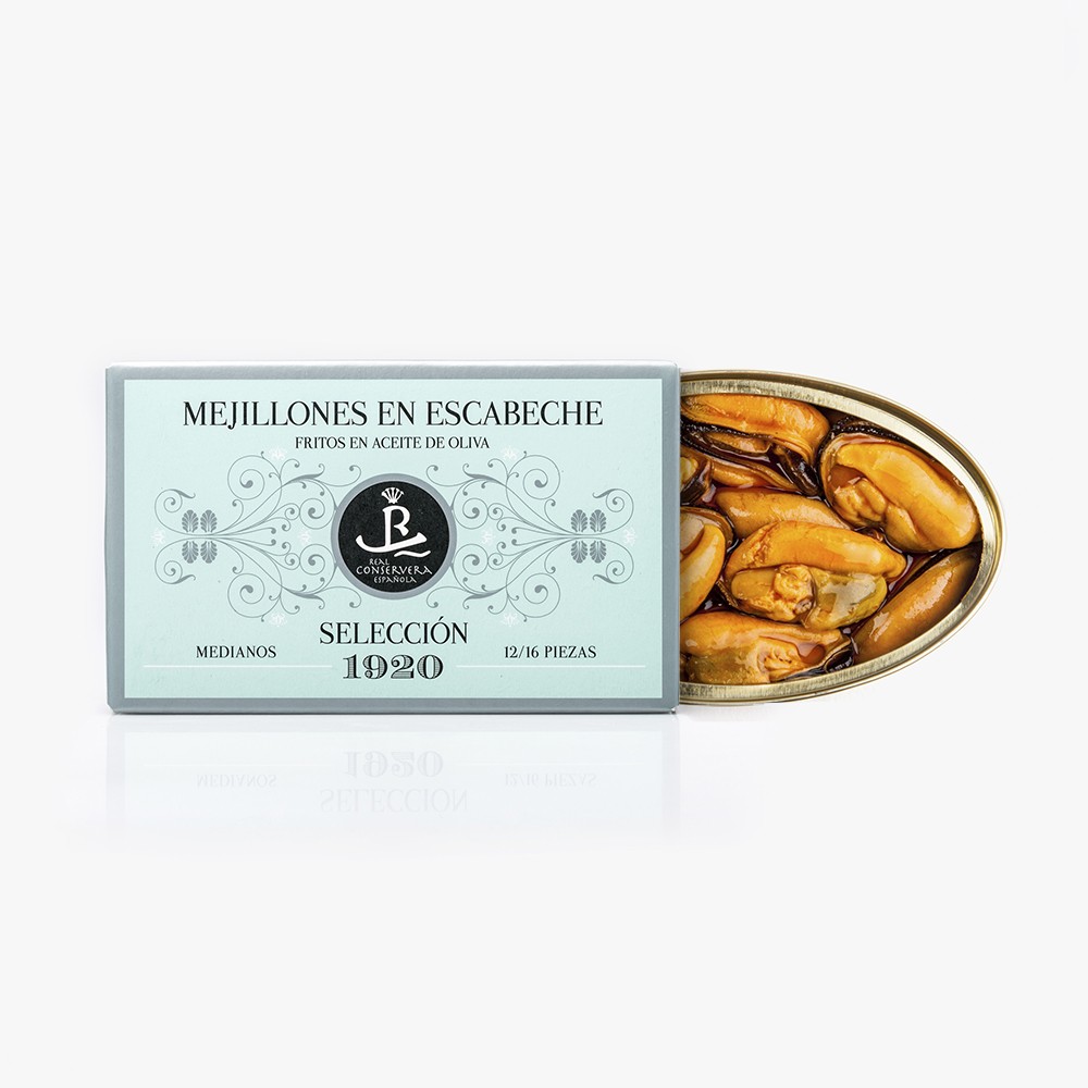 Mejillones fritos en escabeche - Selección 1920